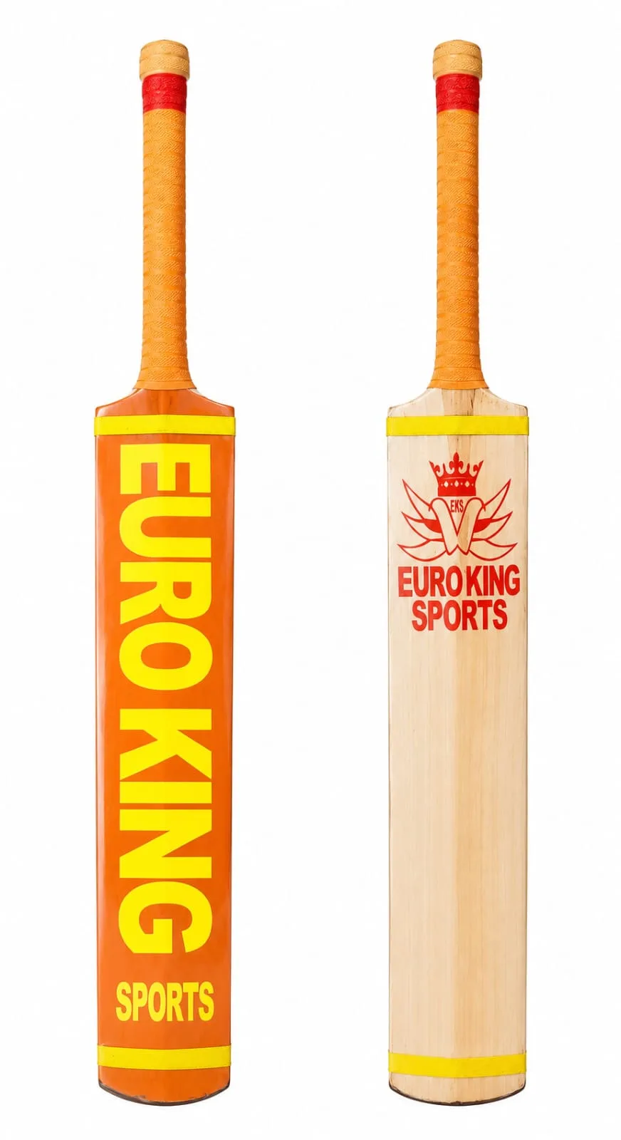 Euro King sports classic short handle cricket bat tape tennis Kashmir willow fully cane handle bat