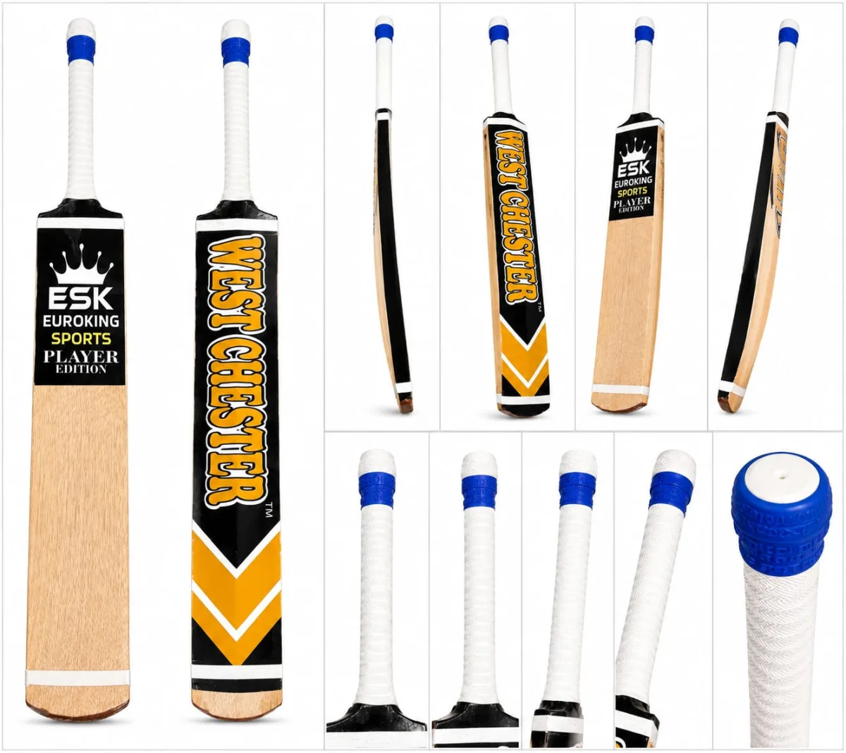West Chester collection coconut wood Srilankan High stroke heavy bottom fine original rubber For pro tape tennis bat highly recommended Black edition